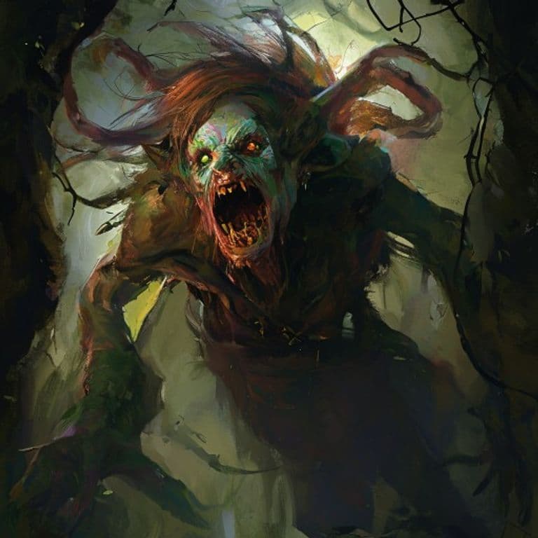 Ambush Hag — fantasy monster illustration