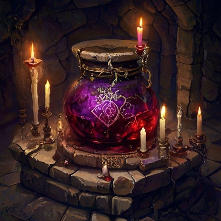 Supreme Potion of Troll Blood — fantasy item illustration