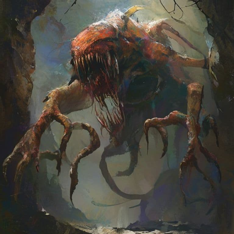 Hirudine Stalker — fantasy monster illustration