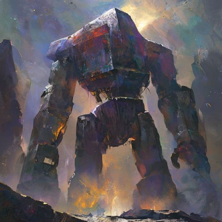Monolith Champion — fantasy monster illustration