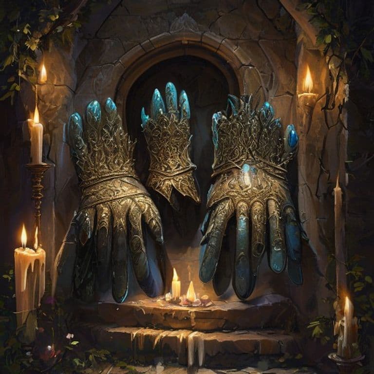 Gloves of the Walking Shade — fantasy item illustration. Gloves of the Walking Shade is a magic item (wondrous item) of very rare rarity.