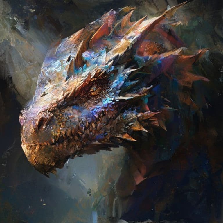 Zmey Headling — fantasy monster illustration