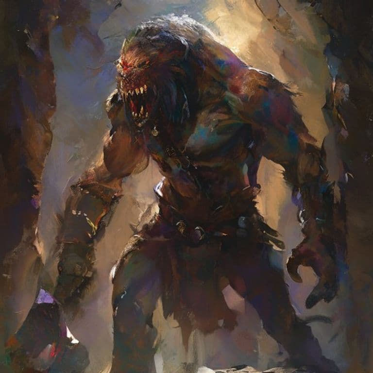 Berserker — fantasy monster illustration. Berserker is a medium humanoid (Challenge Rating 2).