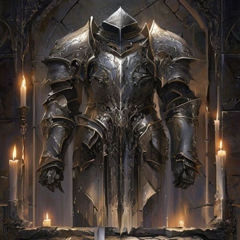 Plate Armor of Etherealness — fantasy item illustration. Plate Armor of Etherealness is a magic item (armor (plate)) of legendary rarity.