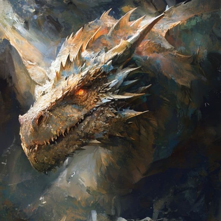Adult Light Dragon — fantasy monster illustration. Adult Light Dragon is a huge dragon (Challenge Rating 16).