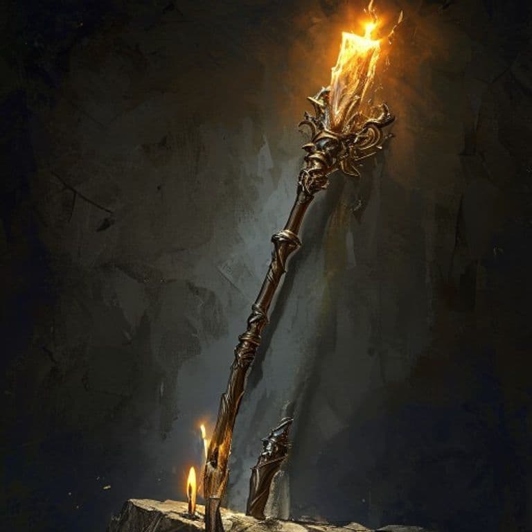 Staff of Striking — fantasy item illustration