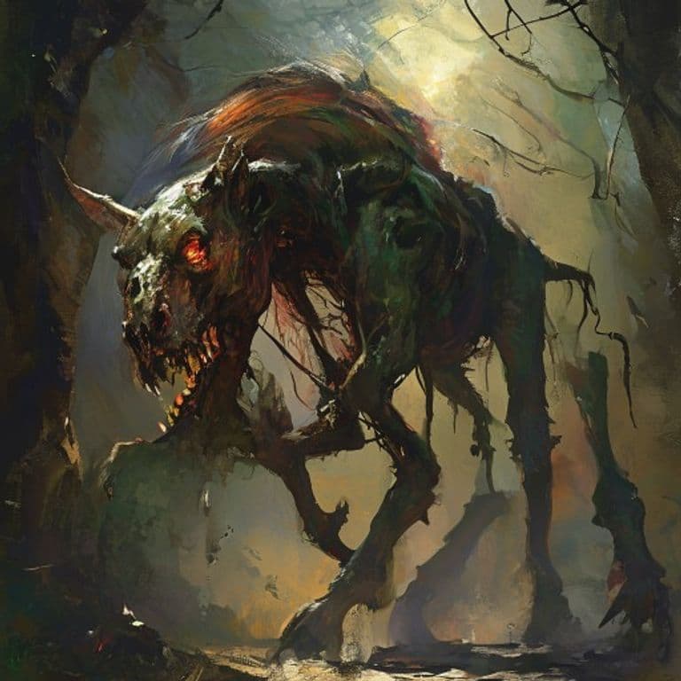Ghoulsteed — fantasy monster illustration