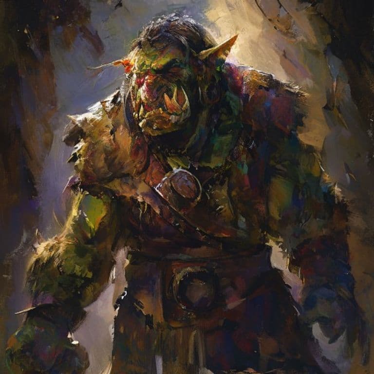 Orc Warlord — fantasy monster illustration
