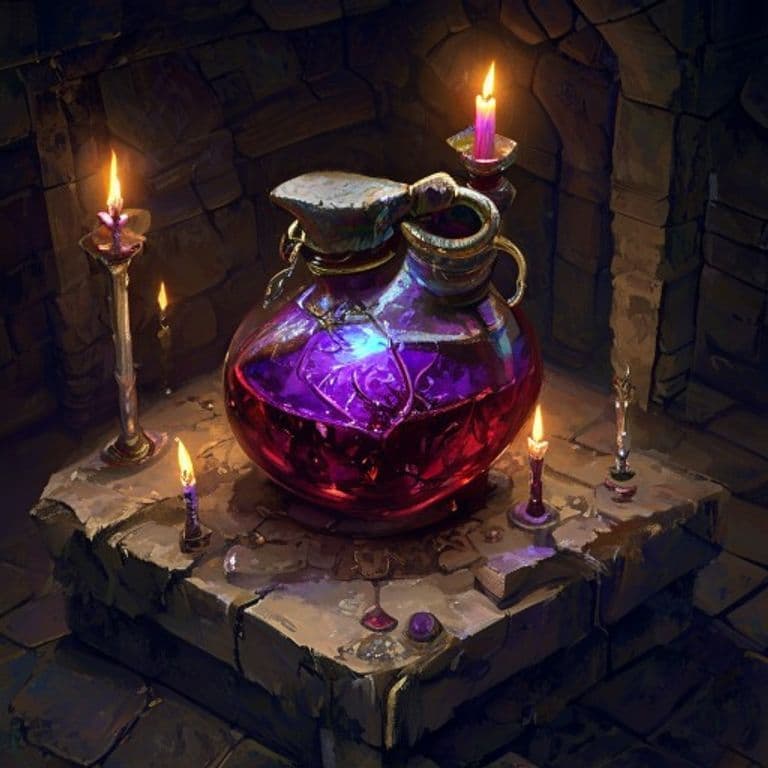 Greater Potion of Troll Blood — fantasy item illustration