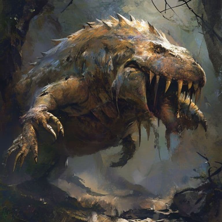 Giant Mole Lizard — fantasy monster illustration