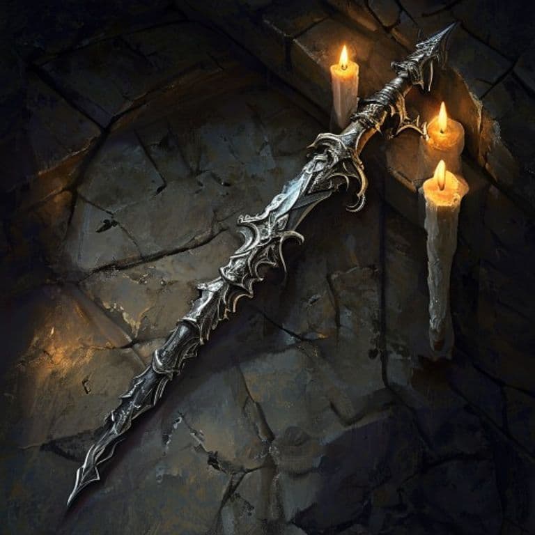 Javelin of Teleportation — fantasy item illustration. Javelin of Teleportation is a magic item (weapon (javelin)) of uncommon rarity.