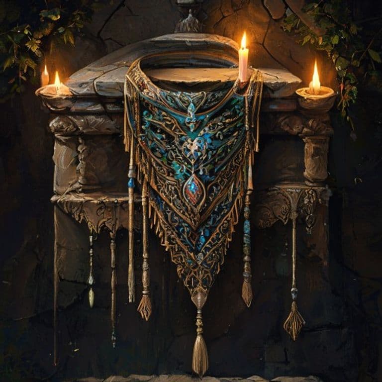 Scarf of Deception — fantasy item illustration. Scarf of Deception is a magic item (wondrous item) of rare rarity.