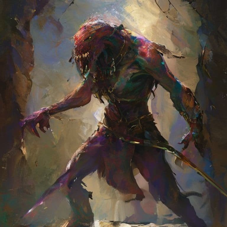 Duelist — fantasy monster illustration