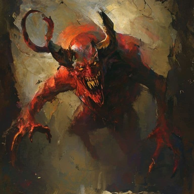 Devil, Moldering — fantasy monster illustration