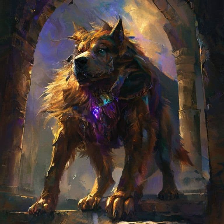 Temple Dog — fantasy monster illustration