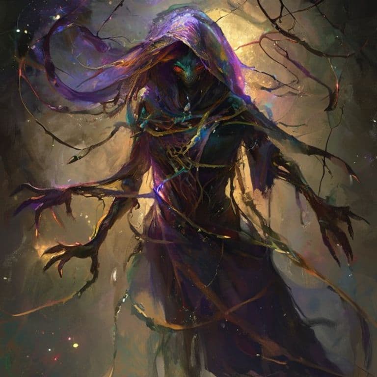 Skein Witch — fantasy monster illustration