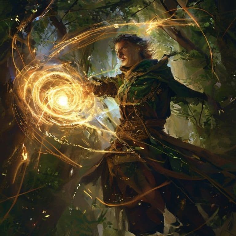 Ambush — fantasy spell effect illustration