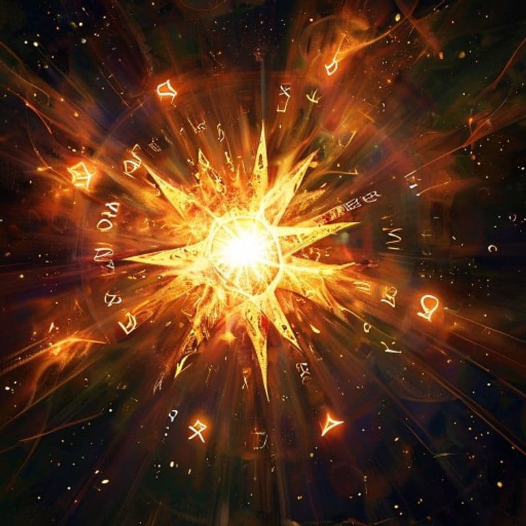 Starburst — fantasy spell effect illustration. Starburst is a Cantrip evocation available to Druid, Warlock, Wizard.