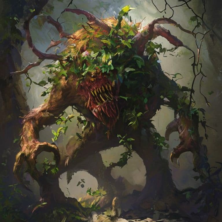Execrable Shrub — fantasy monster illustration