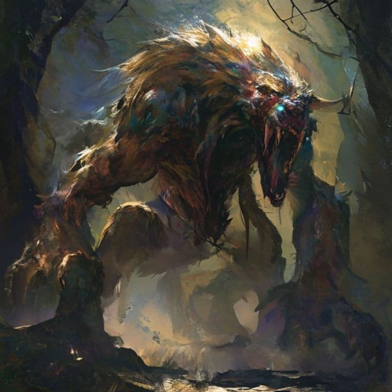 Spellhound — fantasy monster illustration