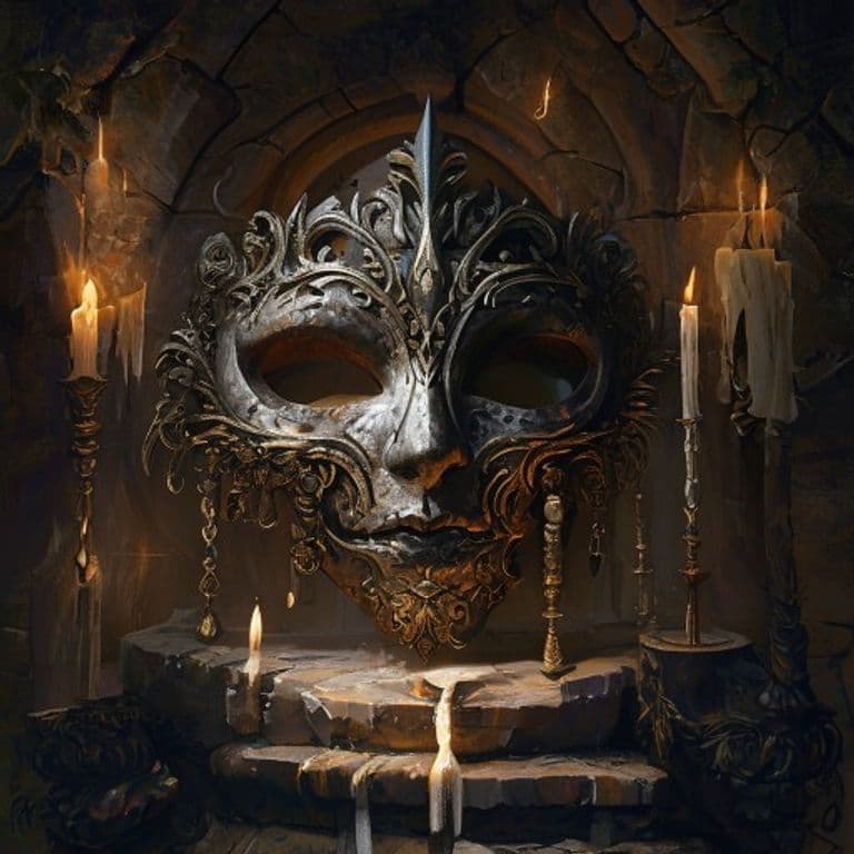 Fear-Eater's Mask — fantasy item illustration. Fear-Eater's Mask is a magic item (wondrous item) of uncommon rarity.