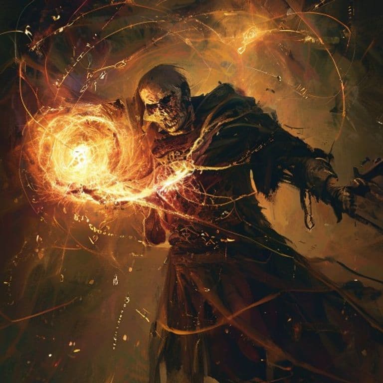 Animate Dead — fantasy spell effect illustration