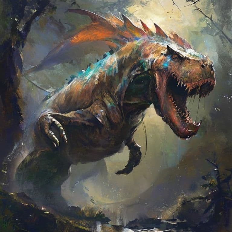 Plesiosaurus — fantasy monster illustration