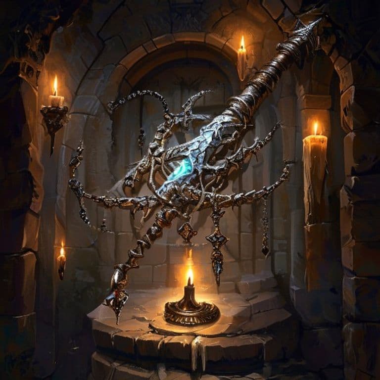 Whirlwind Bolas — fantasy item illustration. Whirlwind Bolas is a magic item (weapon) of rare rarity.