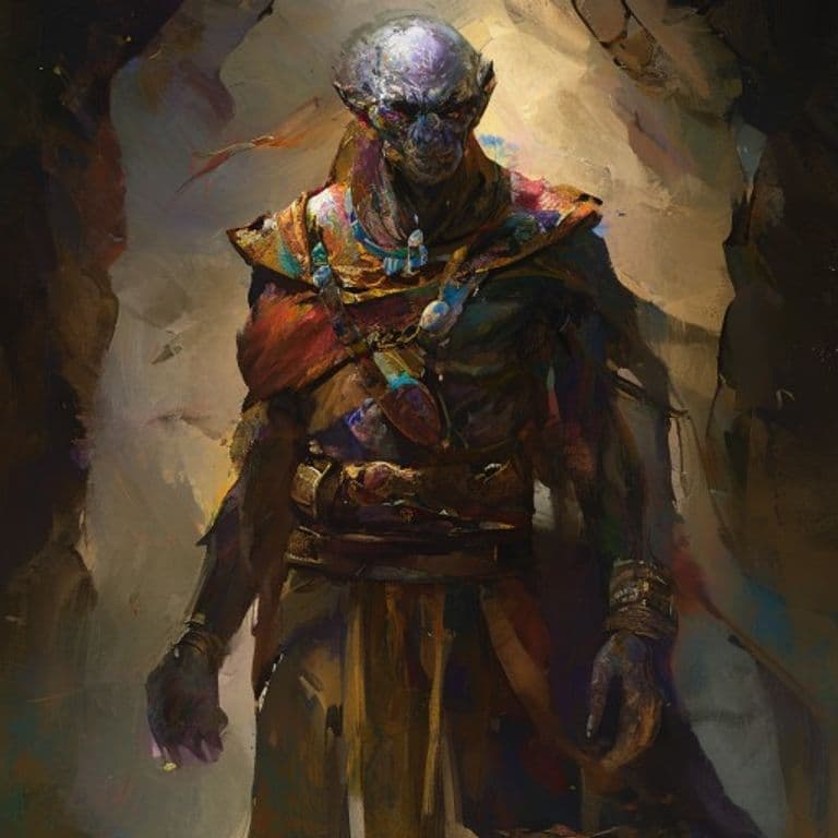 Ascetic Grandmaster — fantasy monster illustration. Ascetic Grandmaster is a medium humanoid (Challenge Rating 14).