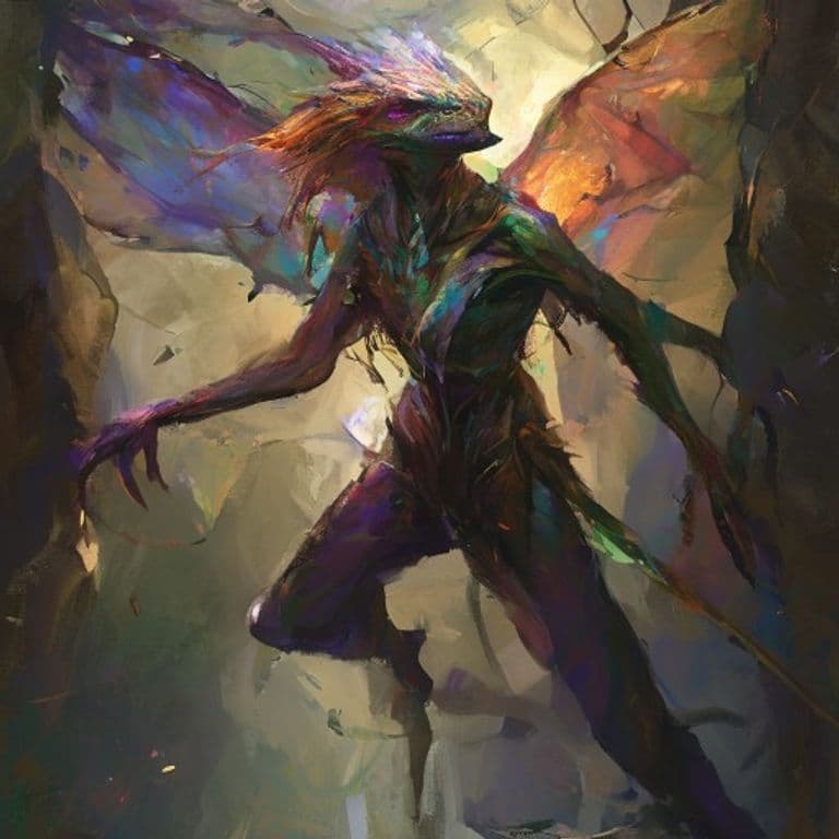 Skydancer — fantasy monster illustration