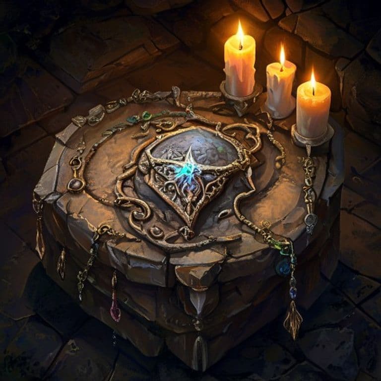 Hunter's Charm — fantasy item illustration. Hunter's Charm is a magic item (wondrous item) of common (+1), uncommon (+2), rare (+3) rarity.