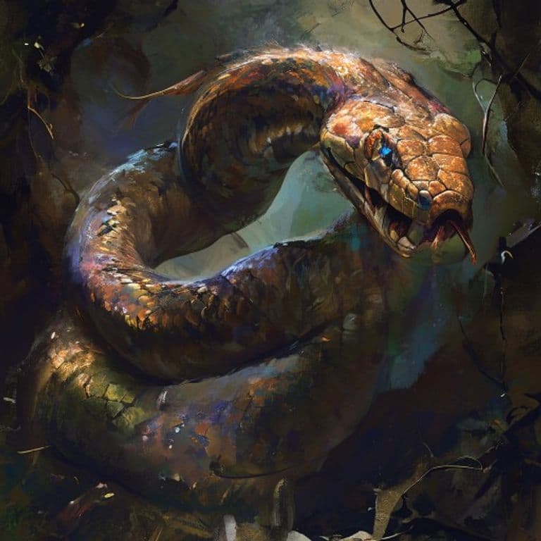 Snake, Poisonous — fantasy monster illustration