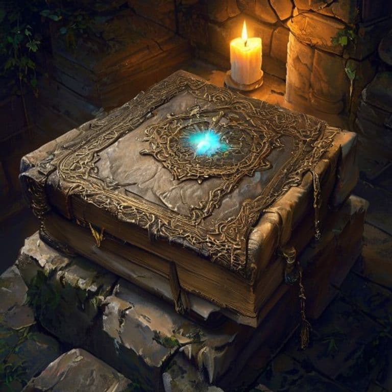 Book of Storing — fantasy item illustration. Book of Storing is a magic item (wondrous item) of uncommon rarity.
