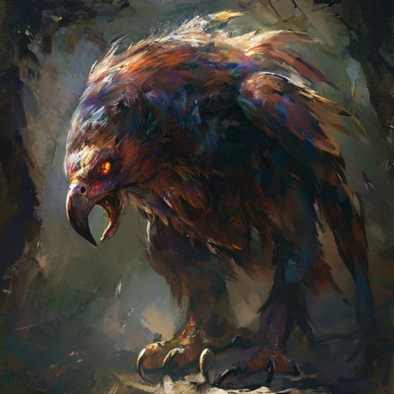 Vulture — fantasy monster illustration
