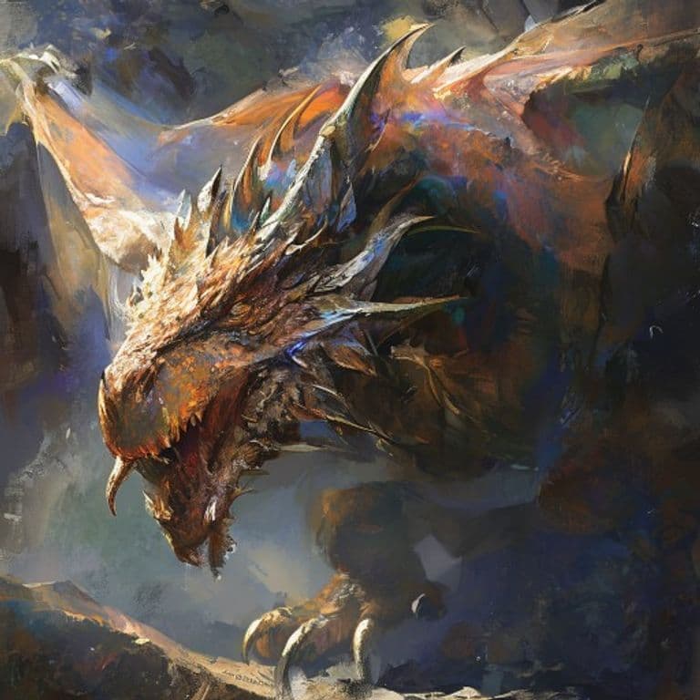 Adult Wind Dragon — fantasy monster illustration. Adult Wind Dragon is a huge dragon (Challenge Rating 17).