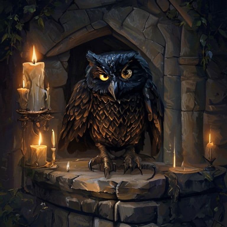 Draught of the Black Owl — fantasy item illustration