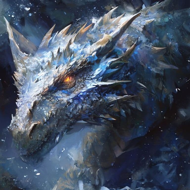 Hoarfrost Drake — fantasy monster illustration