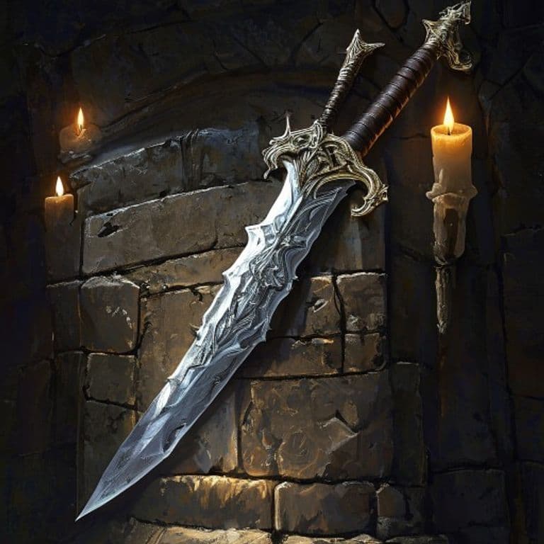 Sword of Sharpness — fantasy item illustration. Sword of Sharpness is a magic item (weapon (any sword that deals slashing damage)) of very rare rarity.