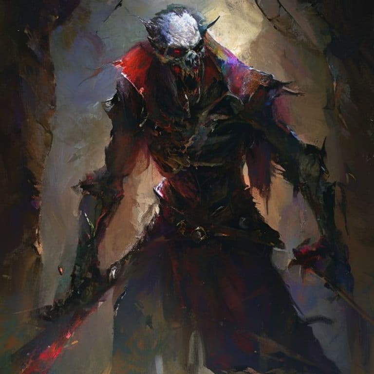 Vampire Warrior — fantasy monster illustration