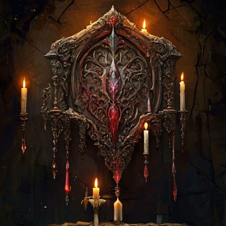 Mantle of Blood Vengeance — fantasy item illustration. Mantle of Blood Vengeance is a magic item (wondrous item) of uncommon rarity.