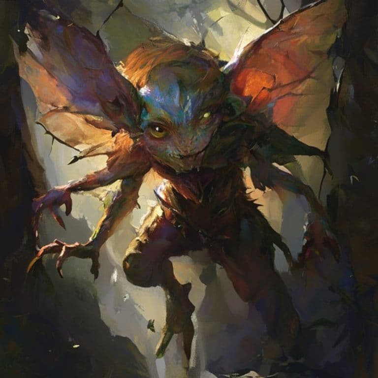 Bucca — fantasy monster illustration. Bucca is a tiny fey (Challenge Rating 1/2).