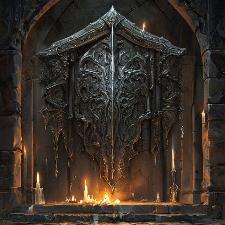 Shield of Gnawing — fantasy item illustration