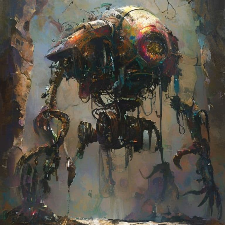 Clockwork Abomination — fantasy monster illustration