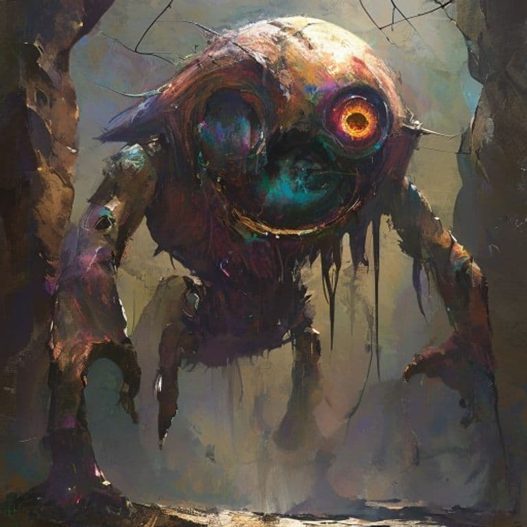 Eye Golem — fantasy monster illustration