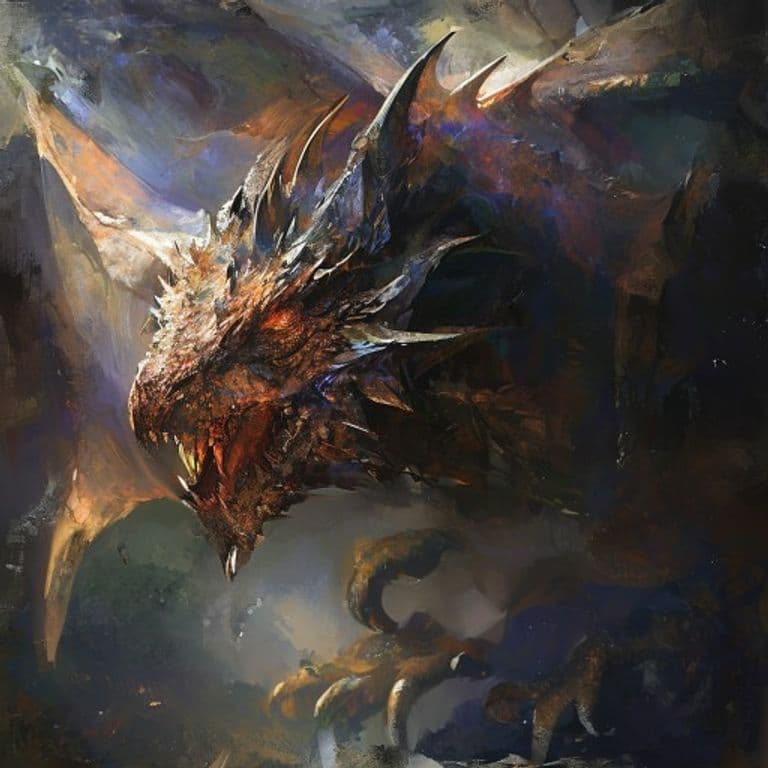 Adult Void Dragon — fantasy monster illustration. Adult Void Dragon is a huge dragon (Challenge Rating 14).