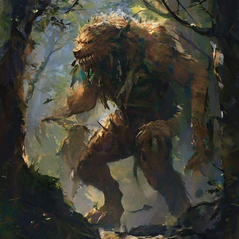 Forest Hunter — fantasy monster illustration