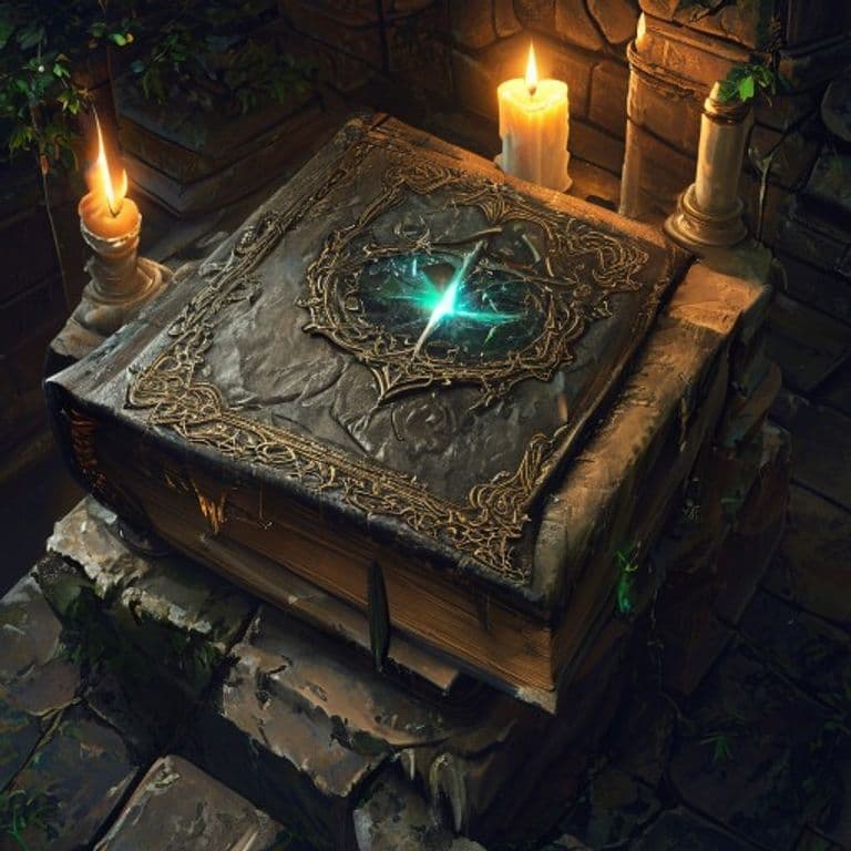 Book of Ebon Tides — fantasy item illustration. Book of Ebon Tides is a magic item (wondrous item) of very rare rarity.
