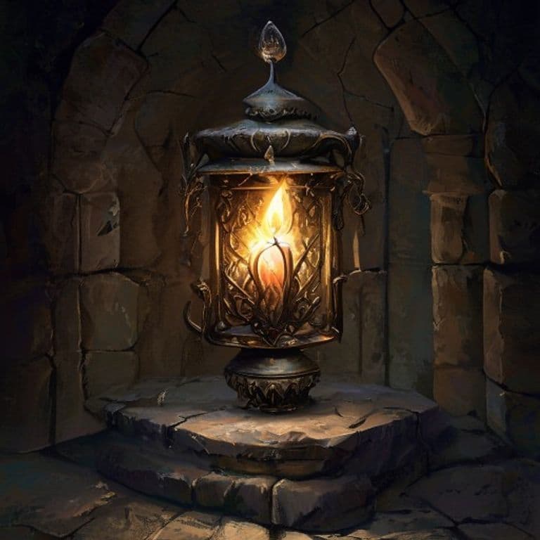 Blinding Lantern — fantasy item illustration. Blinding Lantern is a magic item (wondrous item) of uncommon rarity.
