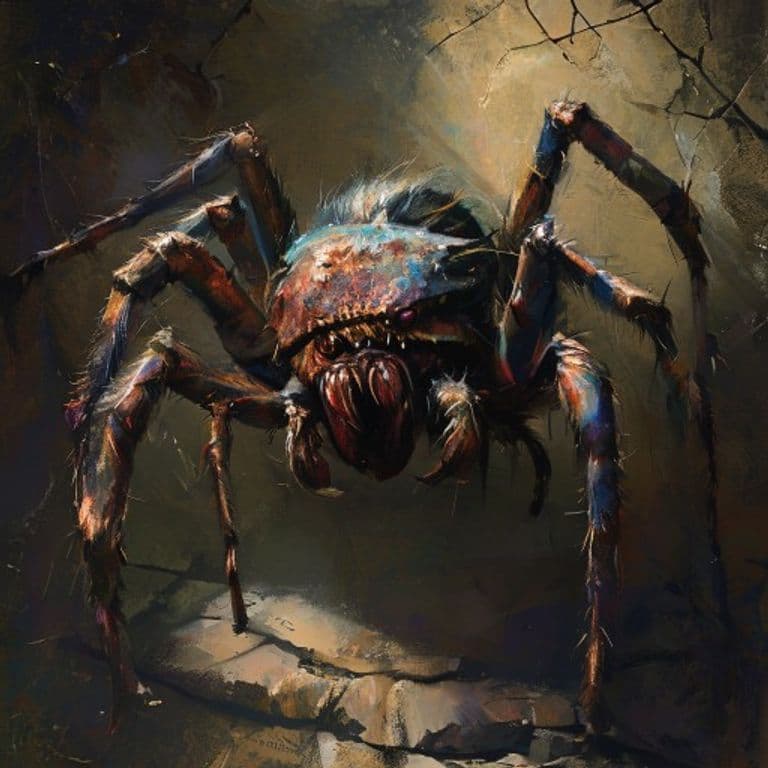 Holler Spider — fantasy monster illustration