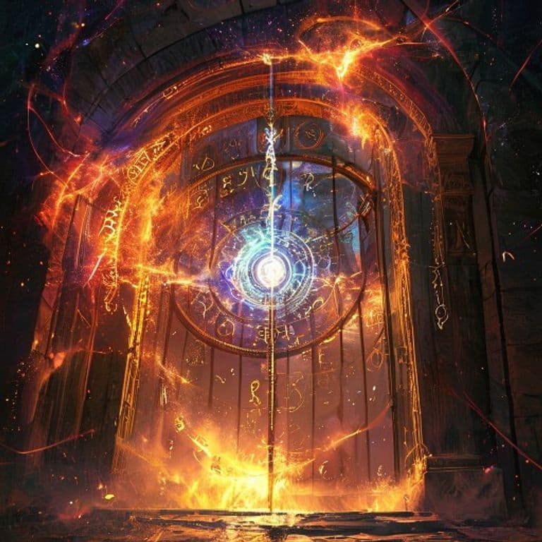 Gate — fantasy spell effect illustration. Gate is a 9th-level conjuration available to Cleric, Sorcerer, Wizard.